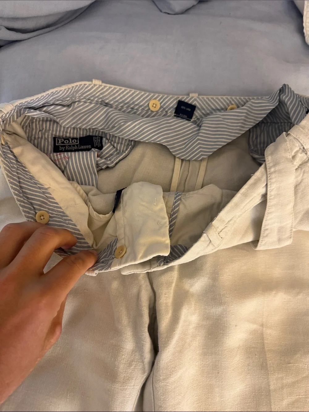 Men's Polo Ralph Lauren Pleated Linen Suit Trouser